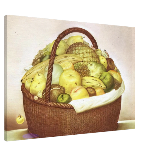 Fernando Botero - FRUIT BASKET Canvas - 20x30 cm / 8x12 inches-canvas