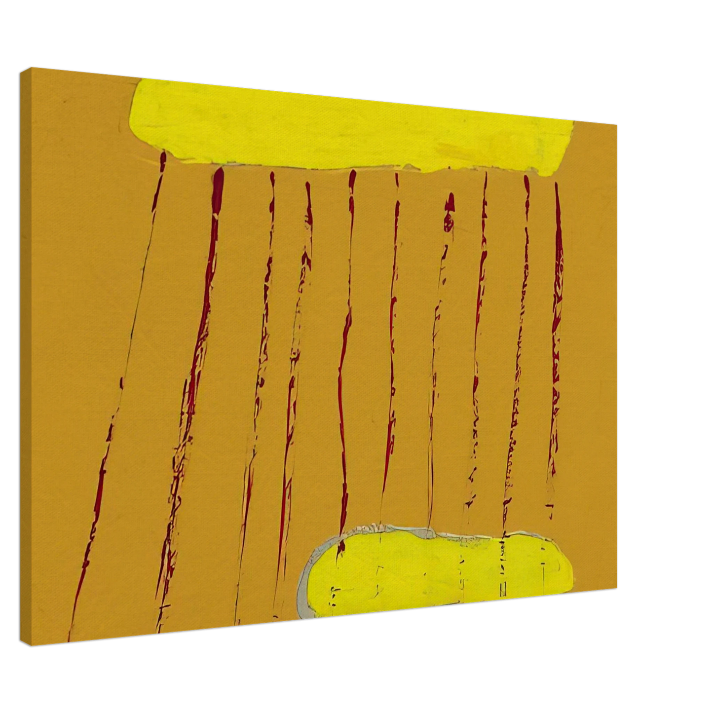 Forrest Bess - Red Rain - 1967 Canvas - 20x30 cm / 8x12 inches-canvas