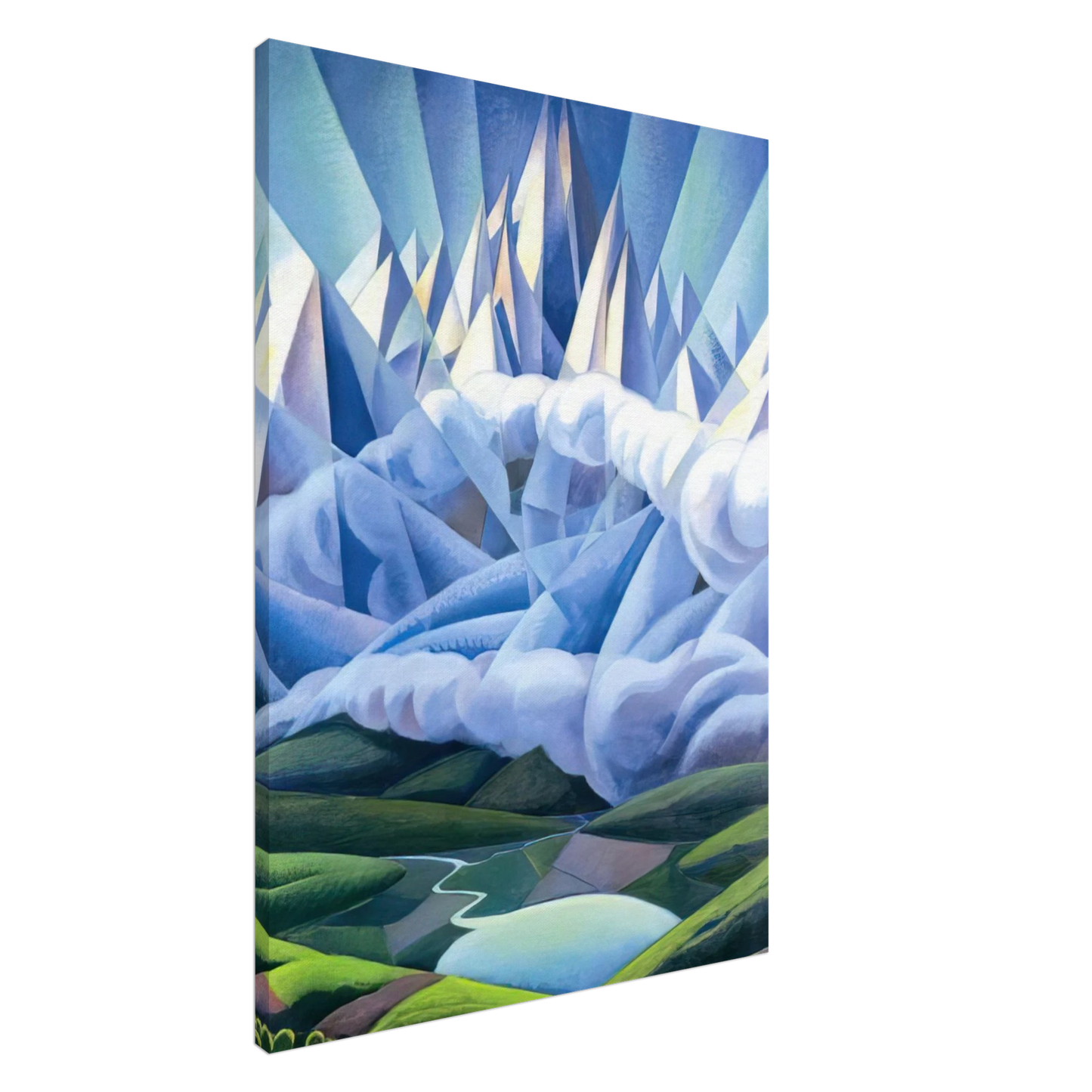 Gerardo Dottori - Forme ascenzionali o Forze ascenzionali - 1930 Canvas - 20x30 cm / 8x12 inches-canvas