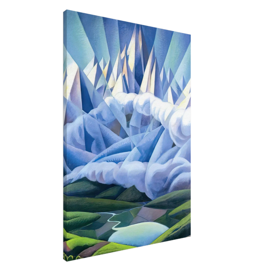 Gerardo Dottori - Forme ascenzionali o Forze ascenzionali - 1930 Canvas - 20x30 cm / 8x12 inches-canvas