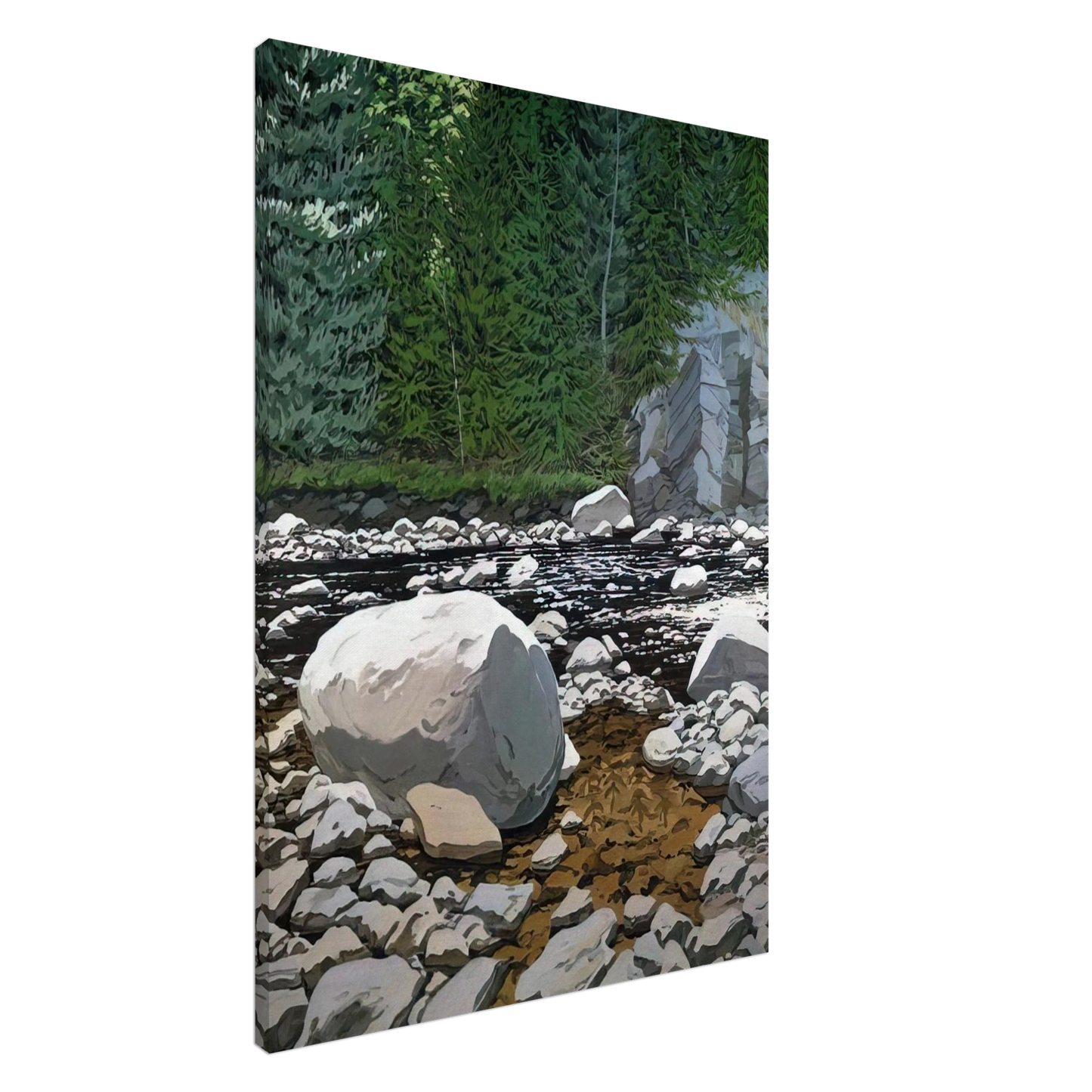 Neil Welliver - Lower Ducktrap - 1978 Canvas - 20x30 cm / 8x12 inches-canvas