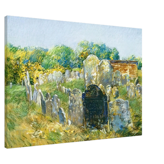 Childe Hassam - Colonial Graveyard at Lexington Canvas - 20x30 cm / 8x12 inches-canvas
