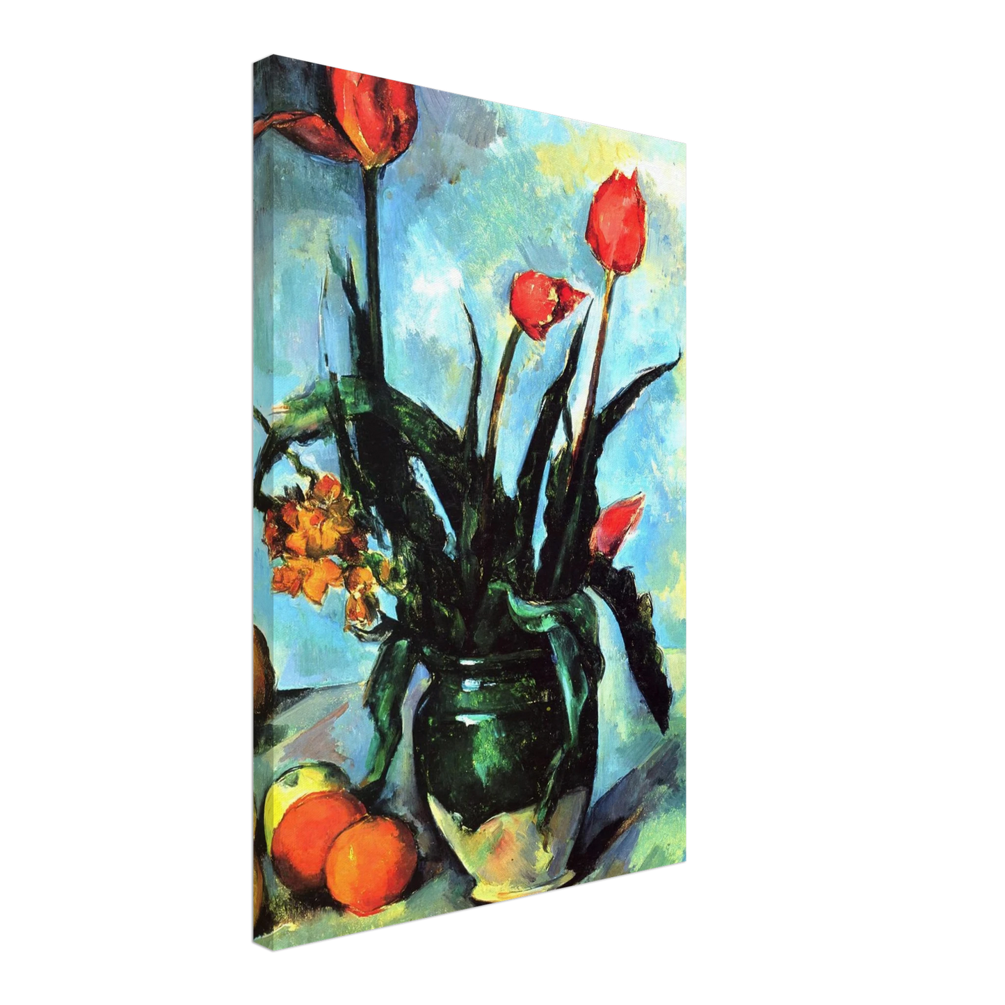 Paul Cezanne - Tulips in a Vase Canvas - 40x60 cm / 16x24 inches-canvas