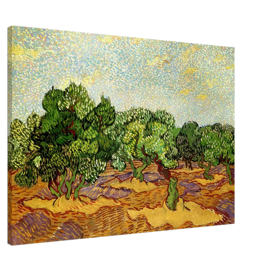 Vincent van Gogh - Olive Grove - Pale Blue Sky Canvas - 20x30 cm / 8x12 inches-canvas