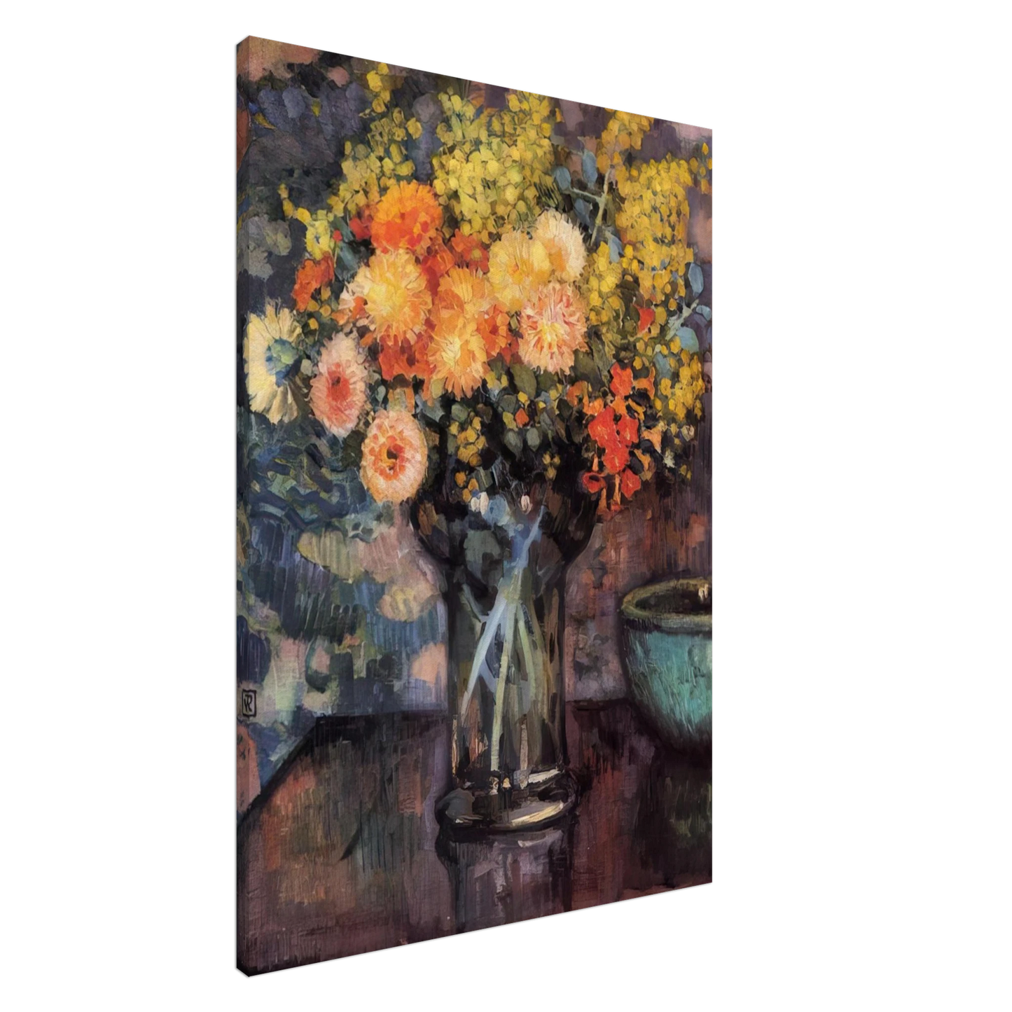 Theo van Rysselberghe - VASE OF FLOWERS Canvas - 20x30 cm / 8x12 inches-canvas