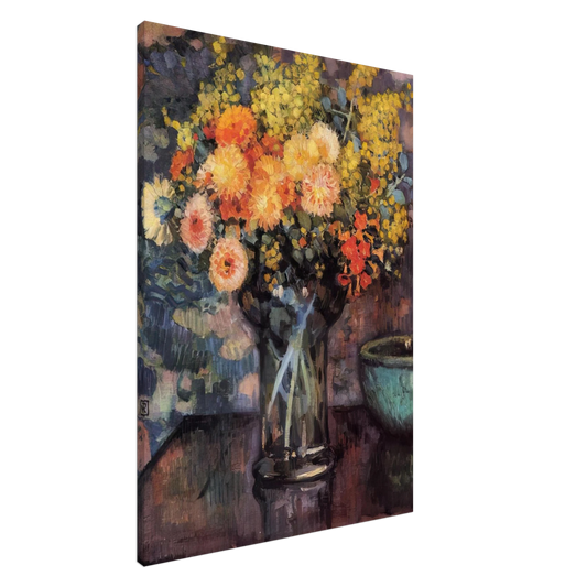 Theo van Rysselberghe - VASE OF FLOWERS Canvas - 20x30 cm / 8x12 inches-canvas