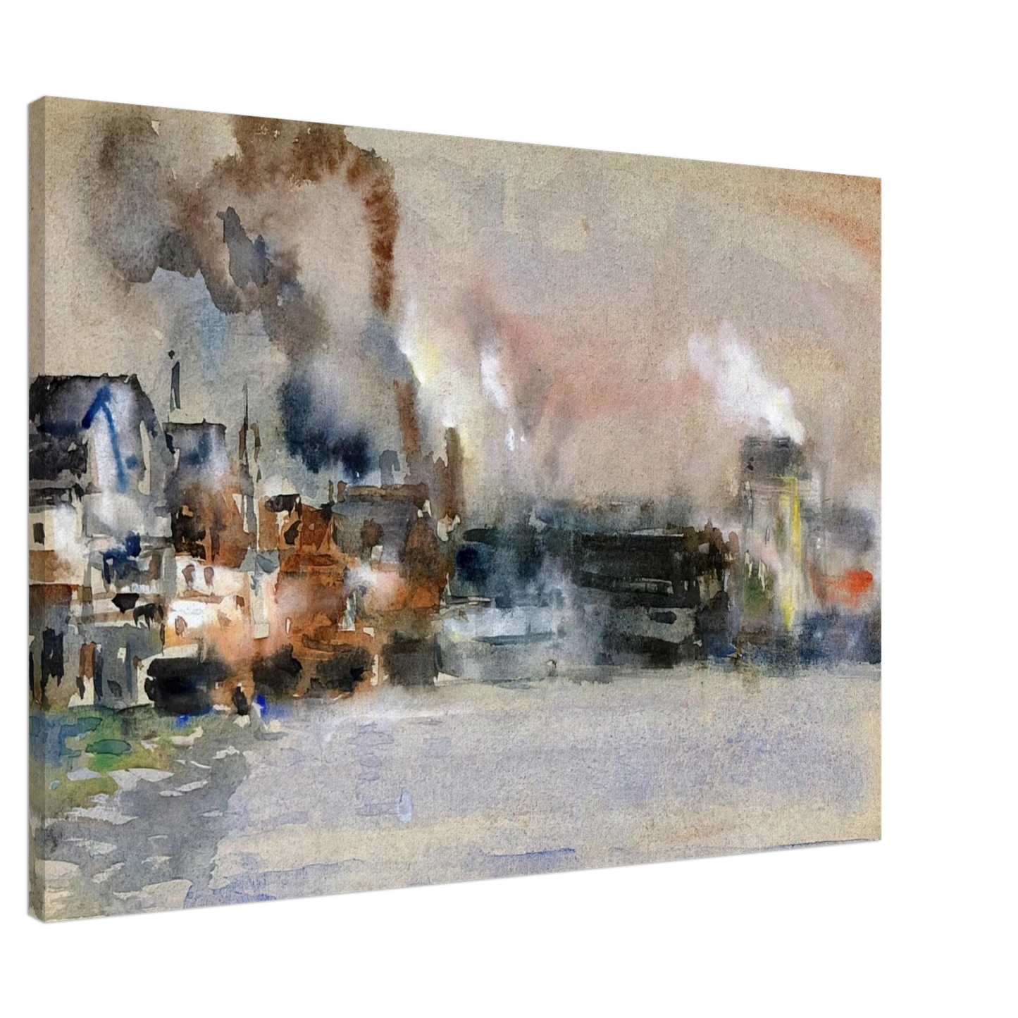 Childe Hassam - Portland Harbor Canvas - 20x30 cm / 8x12 inches-canvas