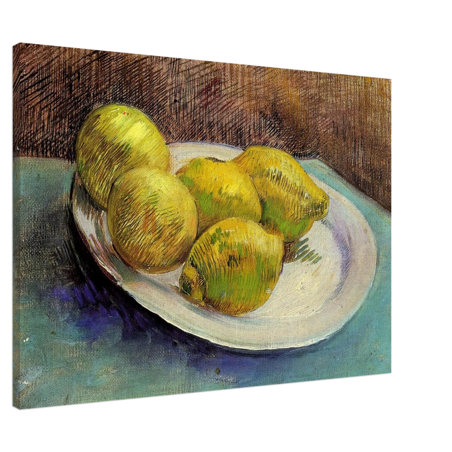 Vincent van Gogh - Still Life with Lemons on a Plate Canvas - 20x30 cm / 8x12 inches-canvas