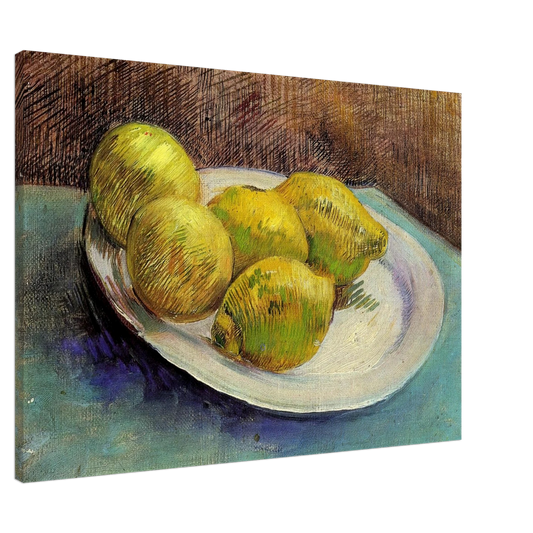 Vincent van Gogh - Still Life with Lemons on a Plate Canvas - 20x30 cm / 8x12 inches-canvas