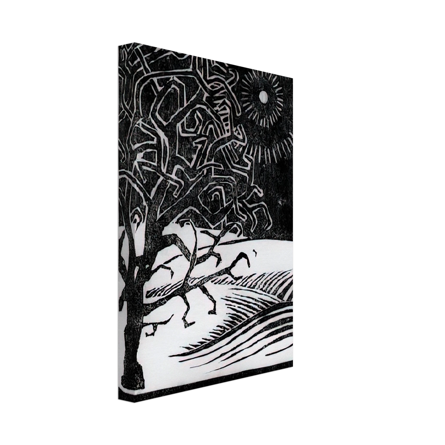 MC Escher - THE BORGER OAK Canvas - 40x60 cm / 16x24 inches-canvas