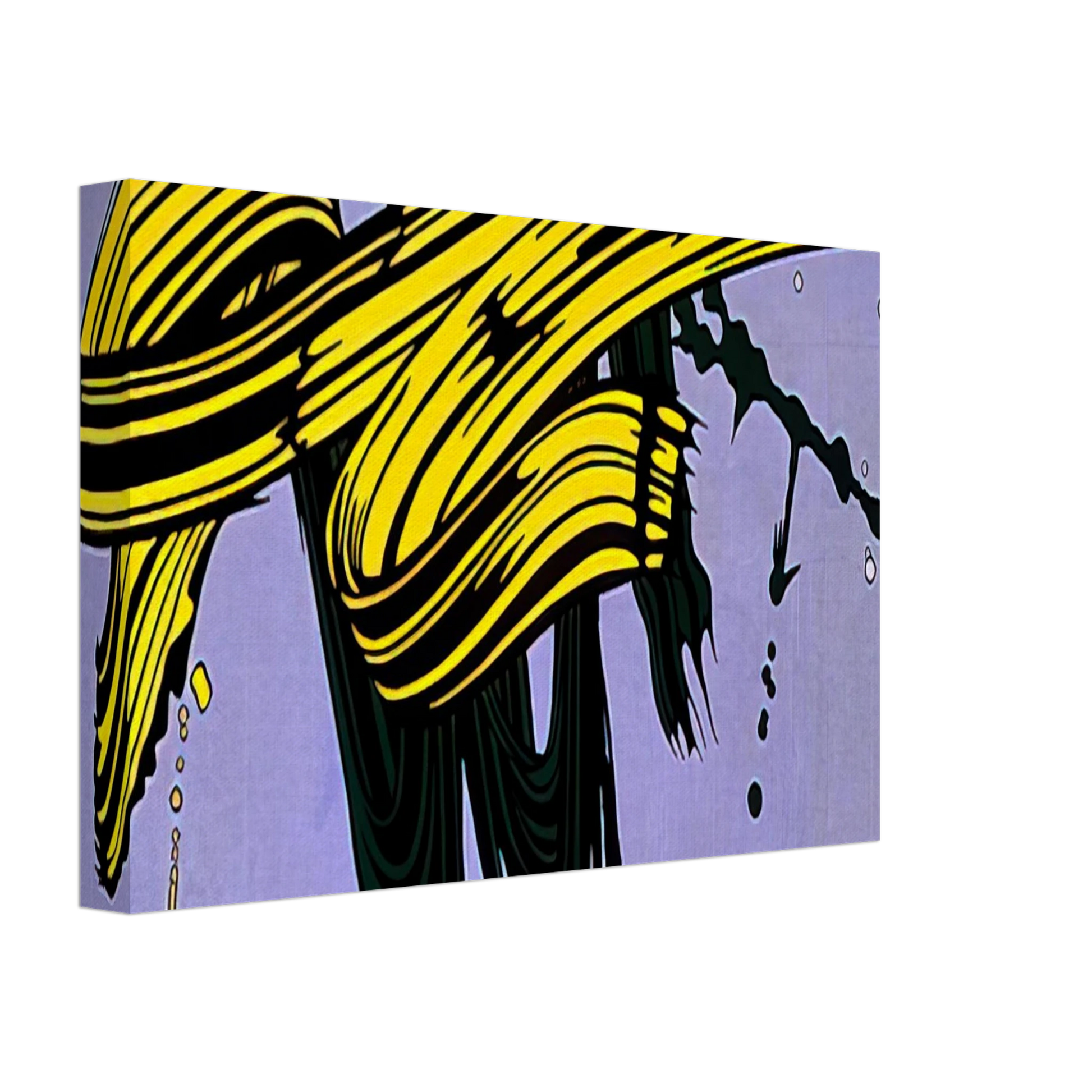 Roy Lichtenstein - YELLOW AND GREEN BRUSHSTROKES 1966 Canvas - 70x100 cm / 28x40 inches-canvas