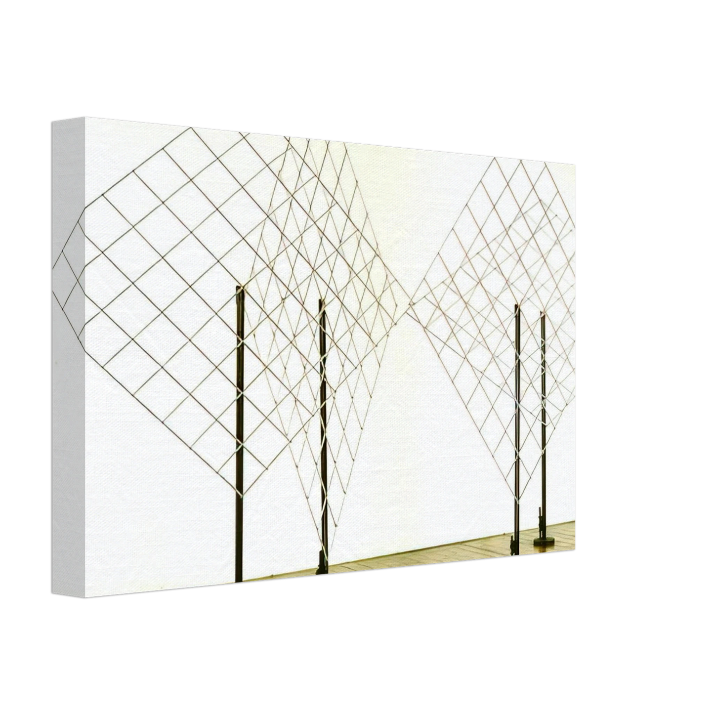 Francois Morellet - 4 Self-distorting Grids - 1965 Canvas - 40x60 cm / 16x24 inches-canvas