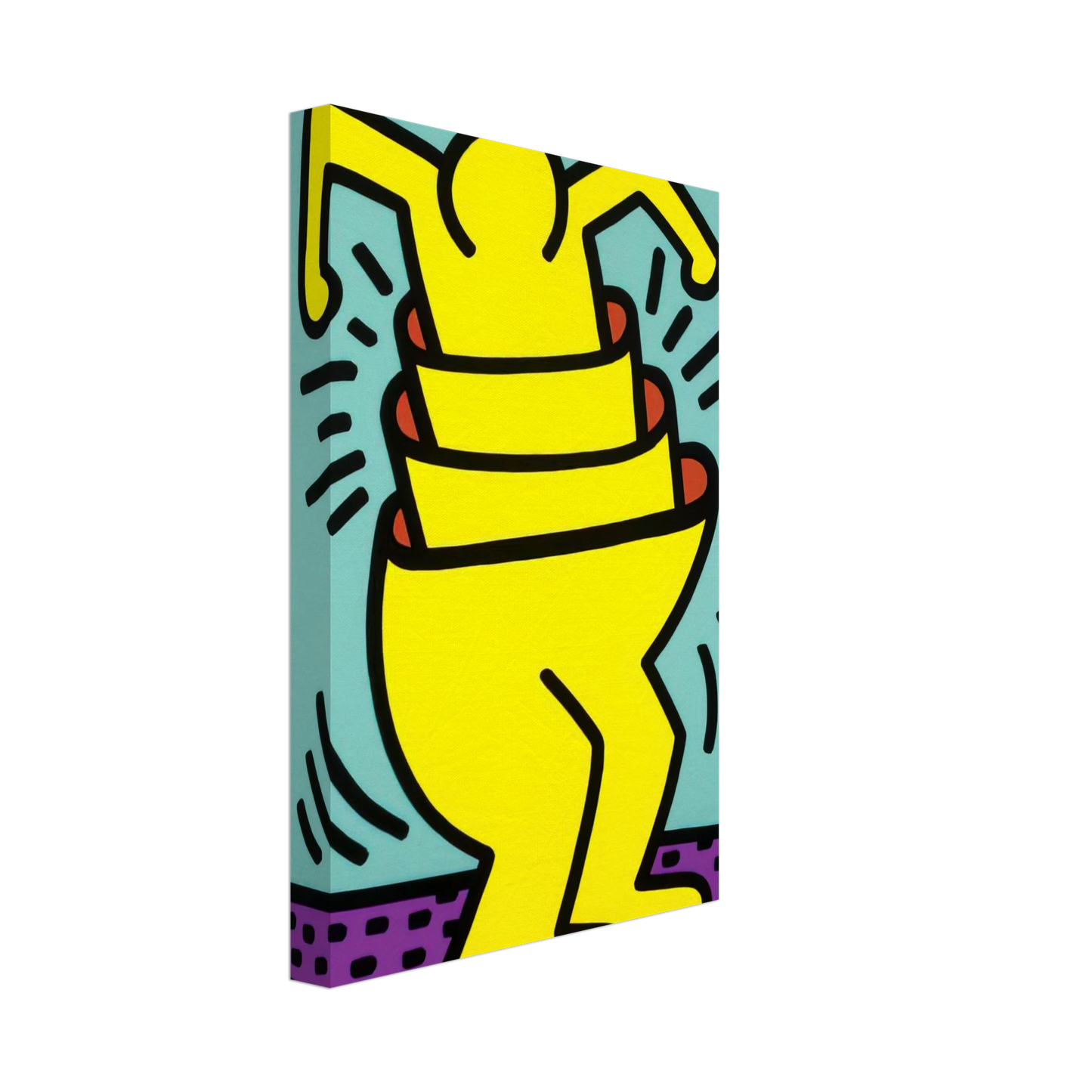 Keith Haring - UNTITLED 1989 Canvas - 70x100 cm / 28x40 inches-canvas