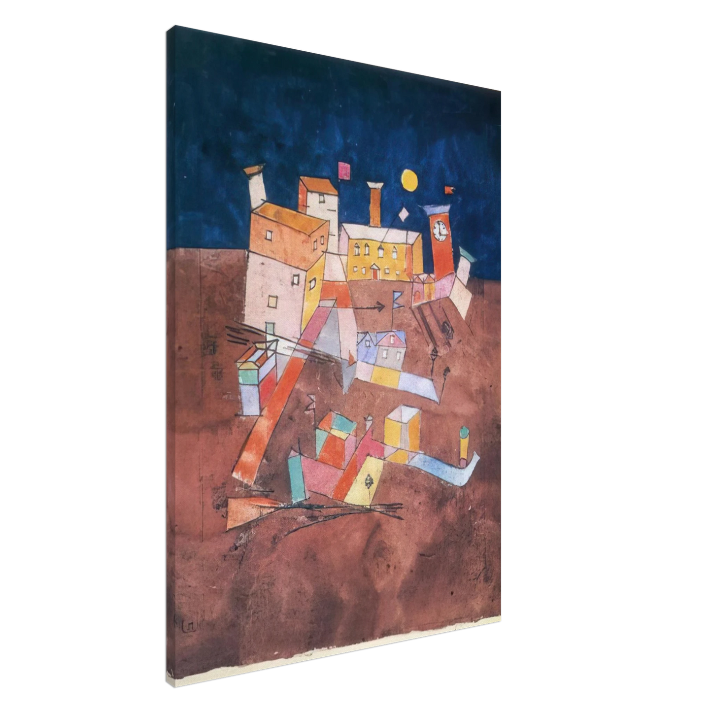 Paul Klee - PART OF G 1927 Canvas - 20x30 cm / 8x12 inches-canvas