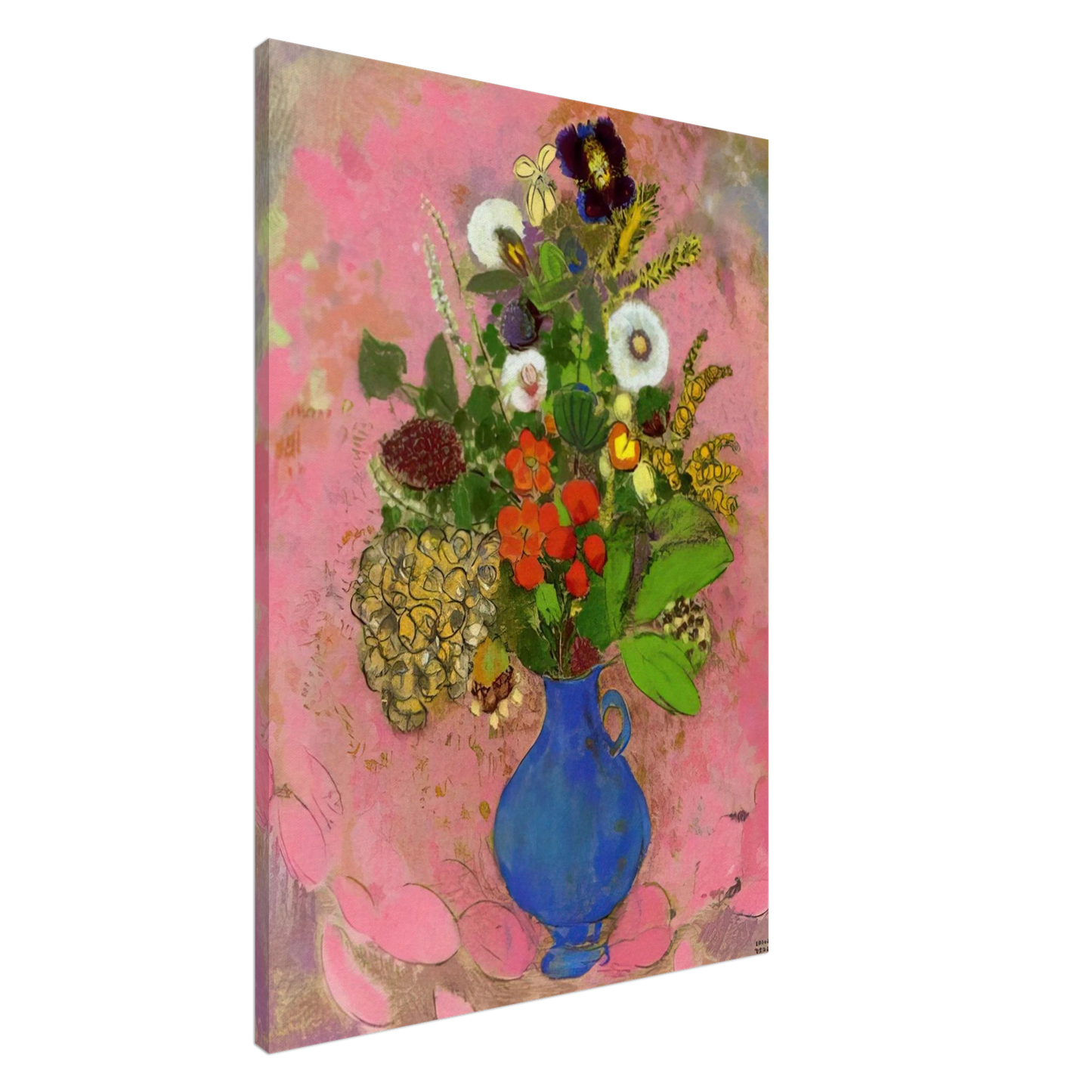 Odilon Redon - FLOWERS 1905 Canvas - 20x30 cm / 8x12 inches-canvas