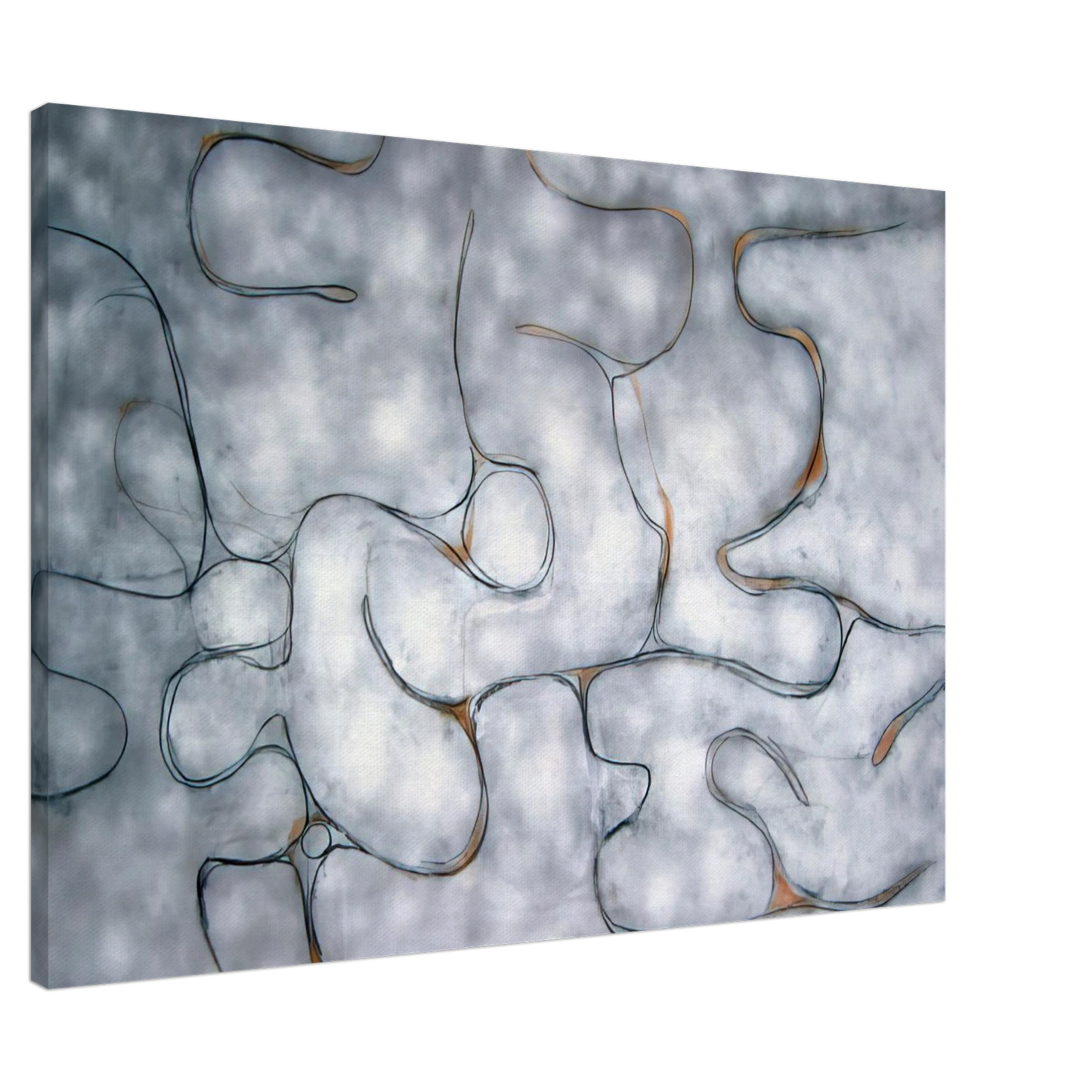 Victor Pasmore - GREY SYMPHONY 1975 Canvas - 20x30 cm / 8x12 inches-canvas