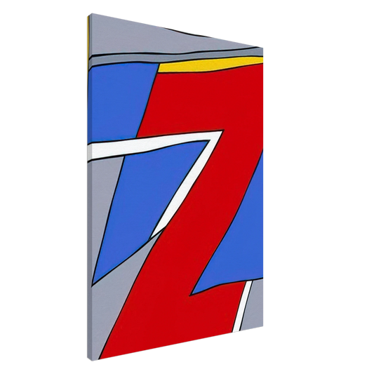 Nicholas Krushenick - Ancient Image - 1984 Canvas - 20x30 cm / 8x12 inches-canvas