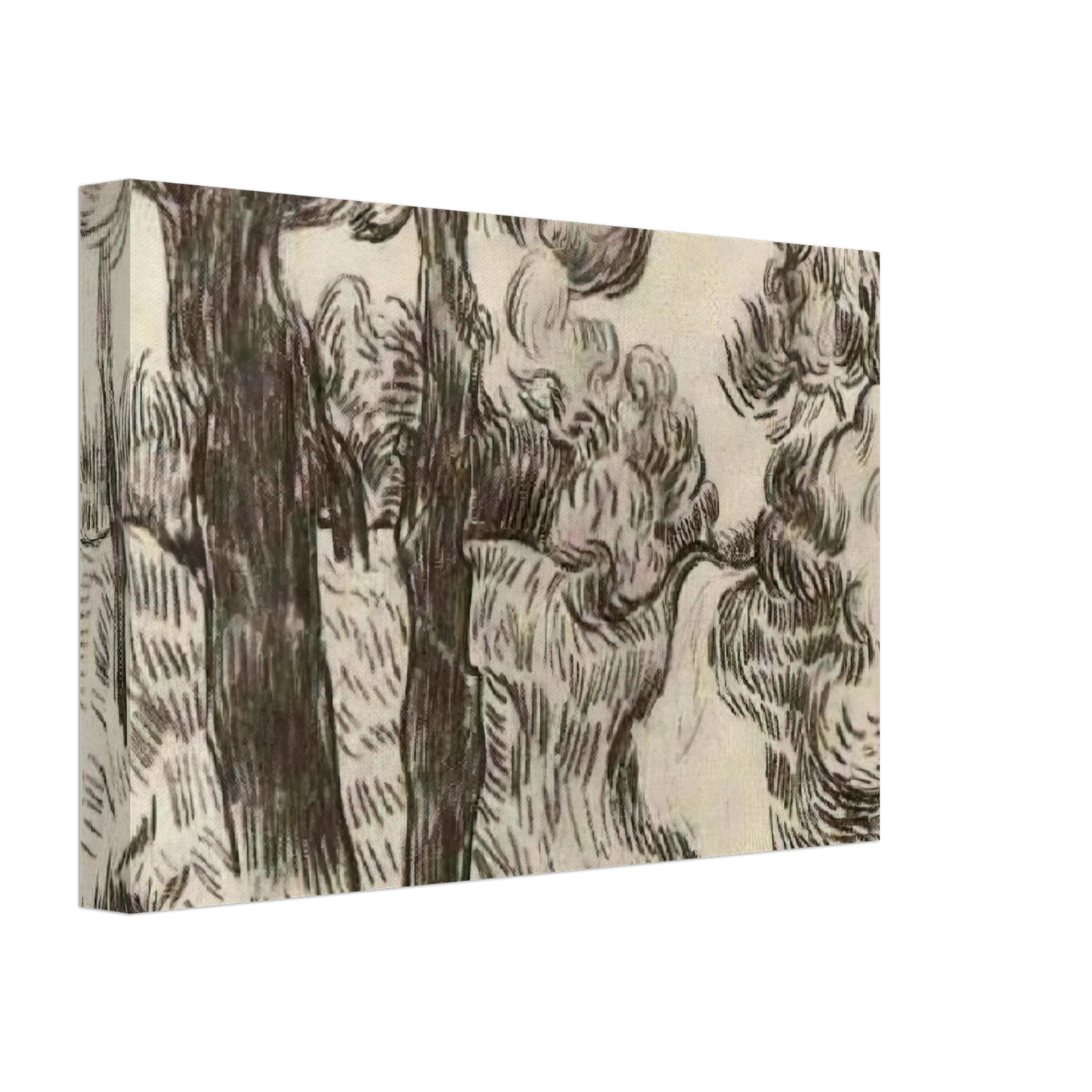 Vincent van Gogh - Path between Pine Trees Canvas - 40x60 cm / 16x24 inches-canvas