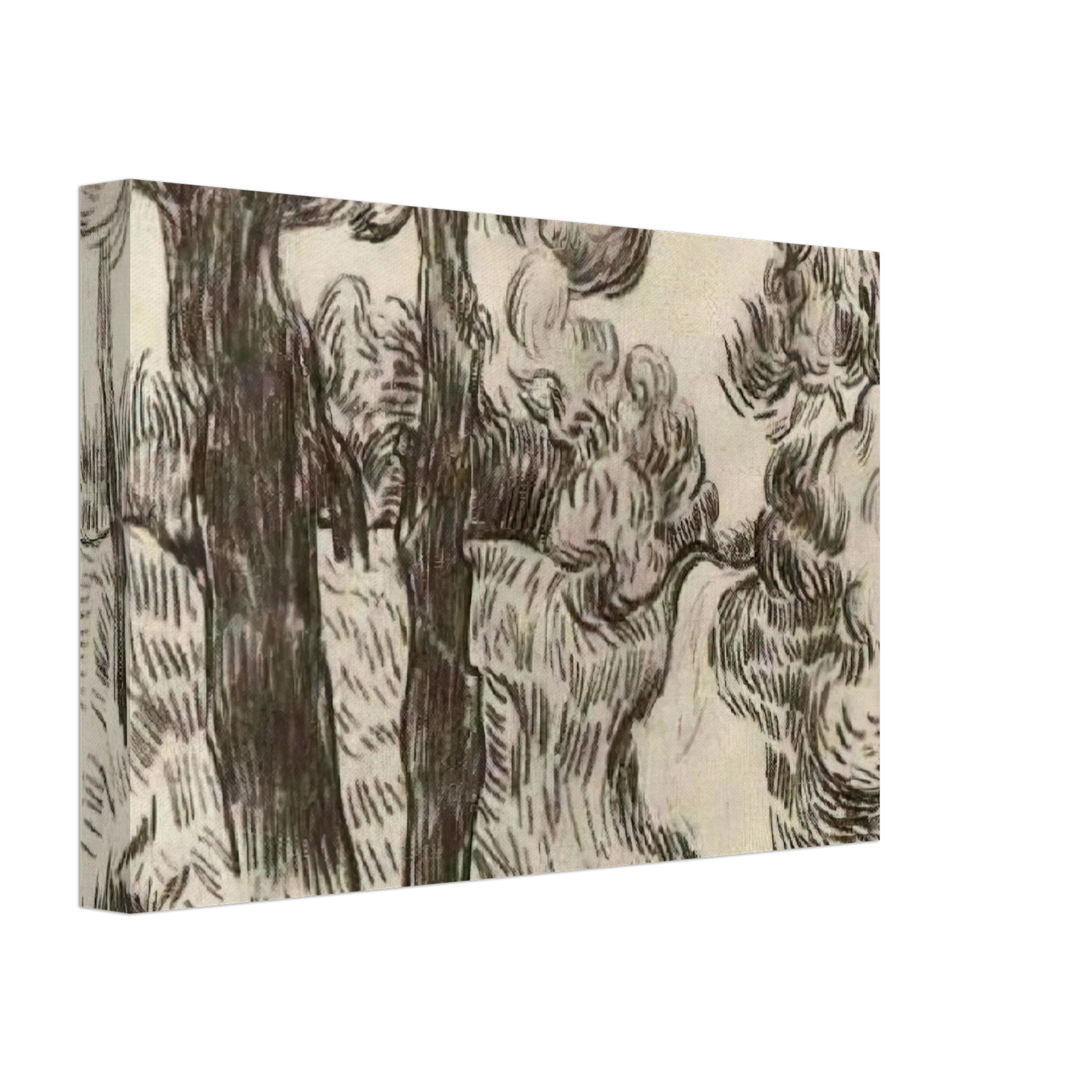 Vincent van Gogh - Path between Pine Trees Canvas - 40x60 cm / 16x24 inches-canvas