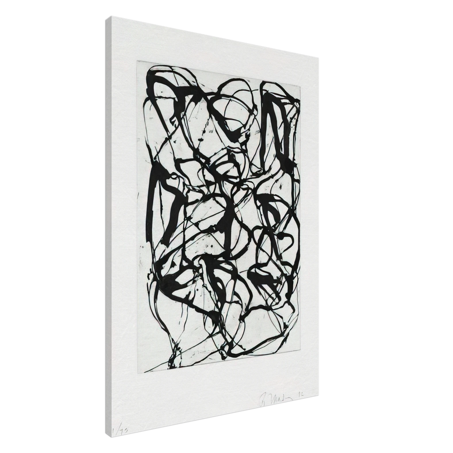 Brice Marden - Han Shan Exit - 1992 Canvas - 20x30 cm / 8x12 inches-canvas