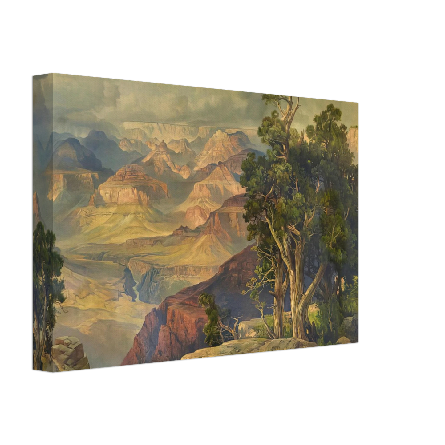 Thomas Moran - Grand Canyon from Hermit Rim Road Canvas - 40x60 cm / 16x24 inches-canvas