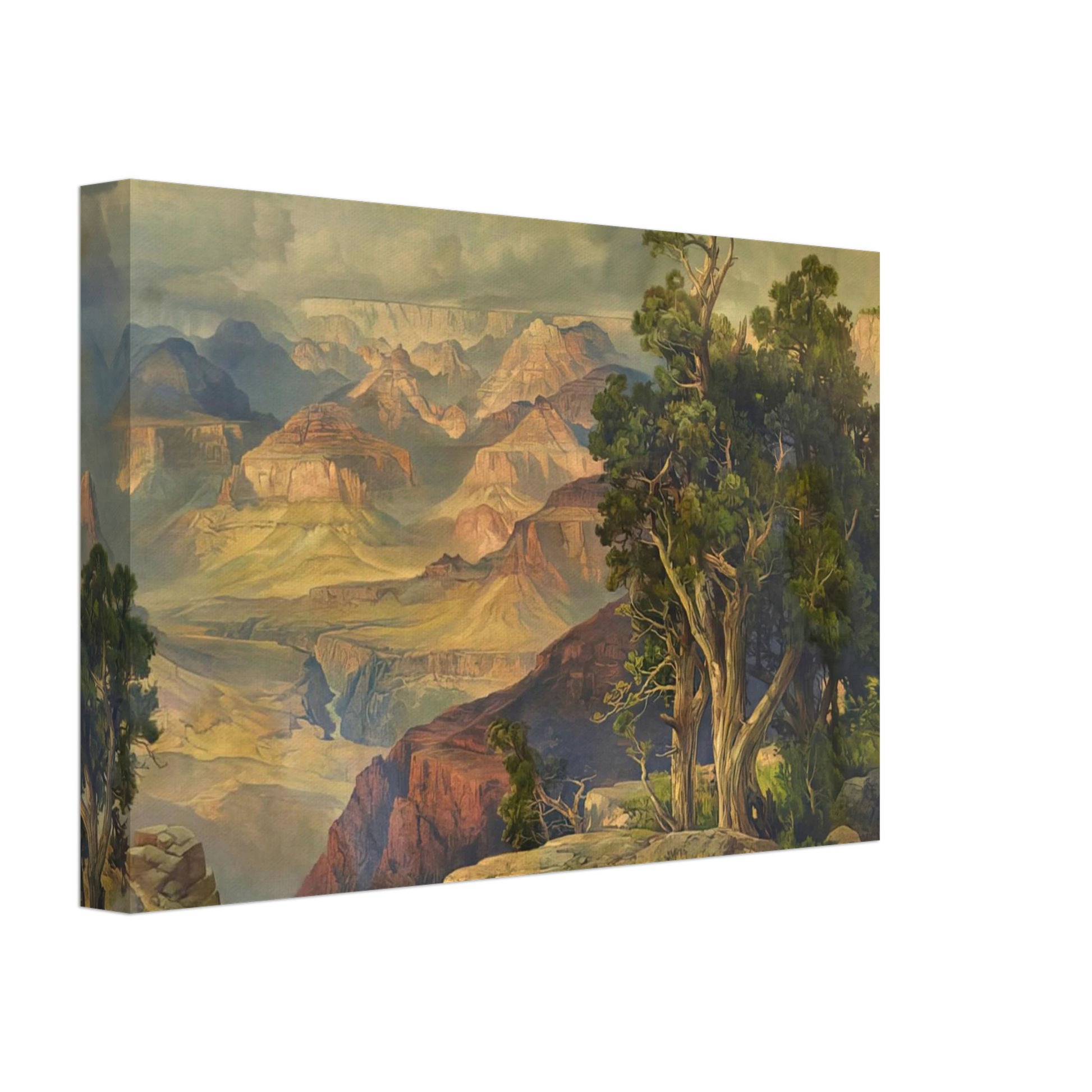 Thomas Moran - Grand Canyon from Hermit Rim Road Canvas - 40x60 cm / 16x24 inches-canvas