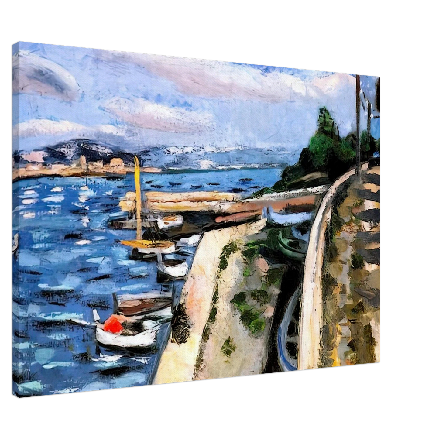 Henri Matisse - VIEW OF ANTIBES 1925 Canvas - 20x30 cm / 8x12 inches-canvas