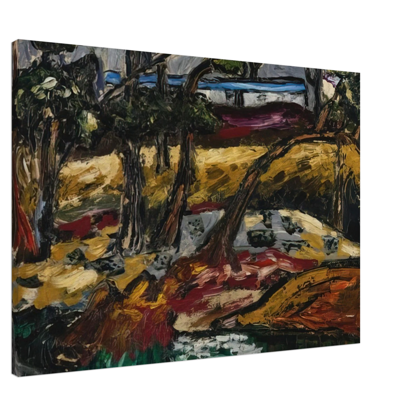 Forrest Bess - Landscape - Expressionism Canvas - 20x30 cm / 8x12 inches-canvas