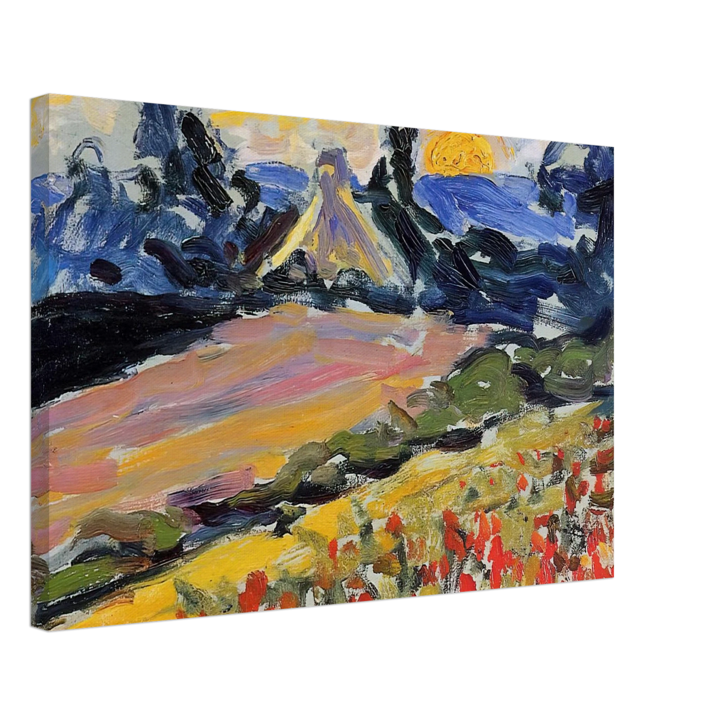 Henri-Edmond Cross - Landscape with Sunset Canvas - 70x100 cm / 28x40 inches-canvas