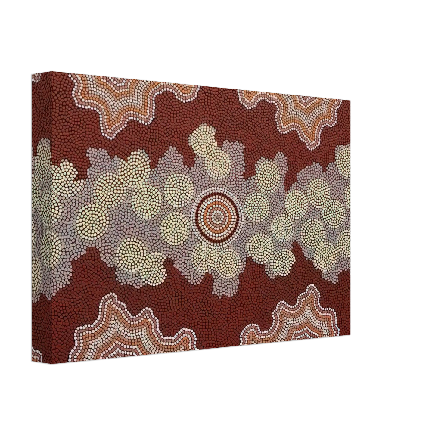 Clifford Possum Tjapaltjarri - Malaka Honey Ant Dreaming - 1992 Canvas - 40x60 cm / 16x24 inches-canvas