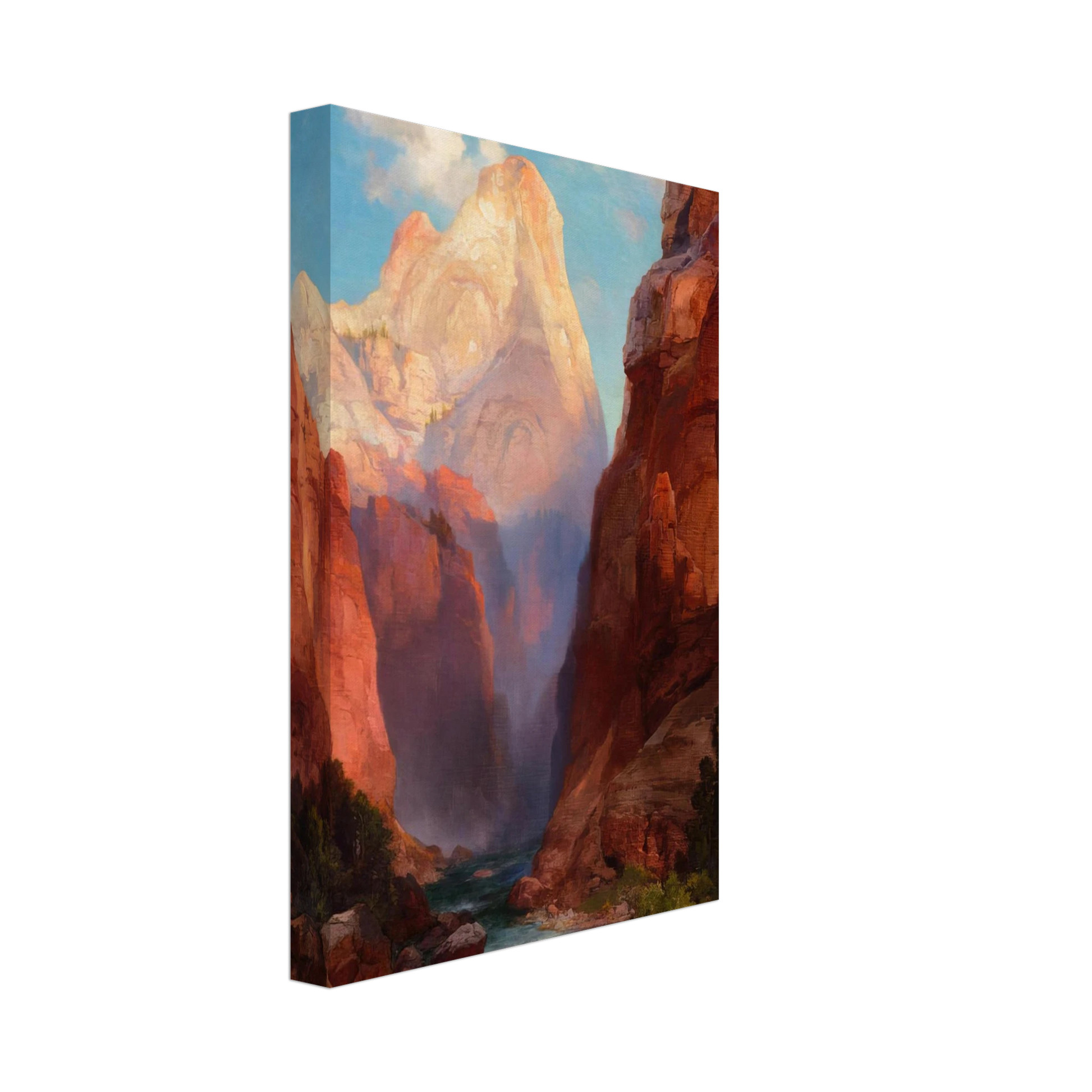 Thomas Moran - The Rio Virgin Southern Utah Canvas - 40x60 cm / 16x24 inches-canvas