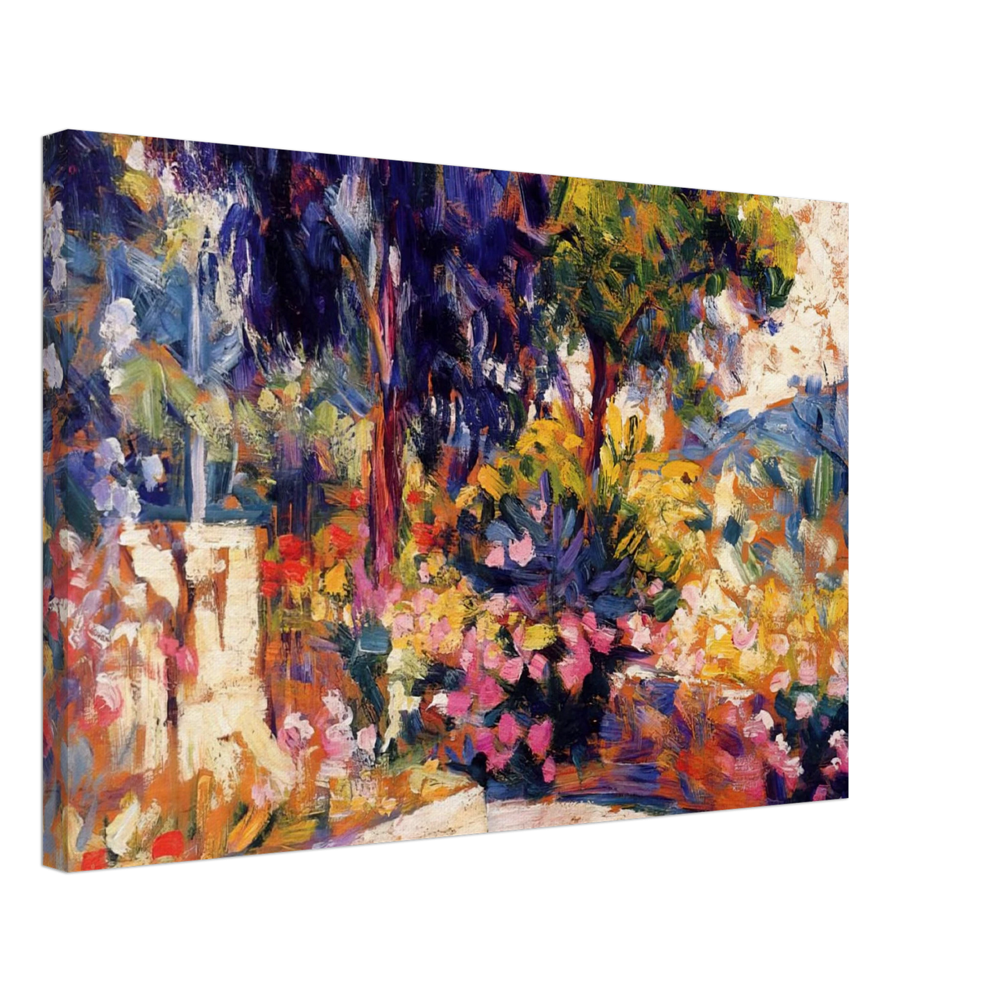 Henri-Edmond Cross - The Flowered Terrace Canvas - 70x100 cm / 28x40 inches-canvas