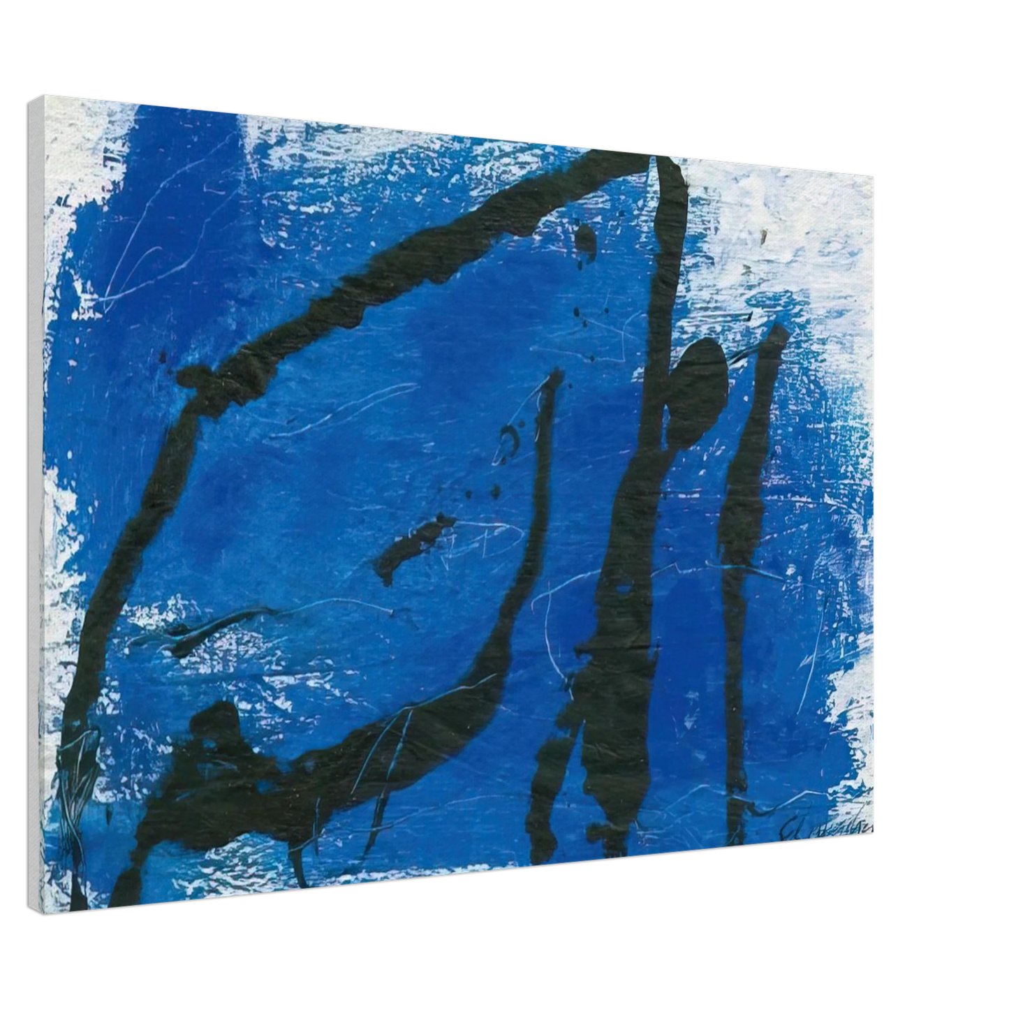 Emil Schumacher - G-7 - 1987 Canvas - 20x30 cm / 8x12 inches-canvas