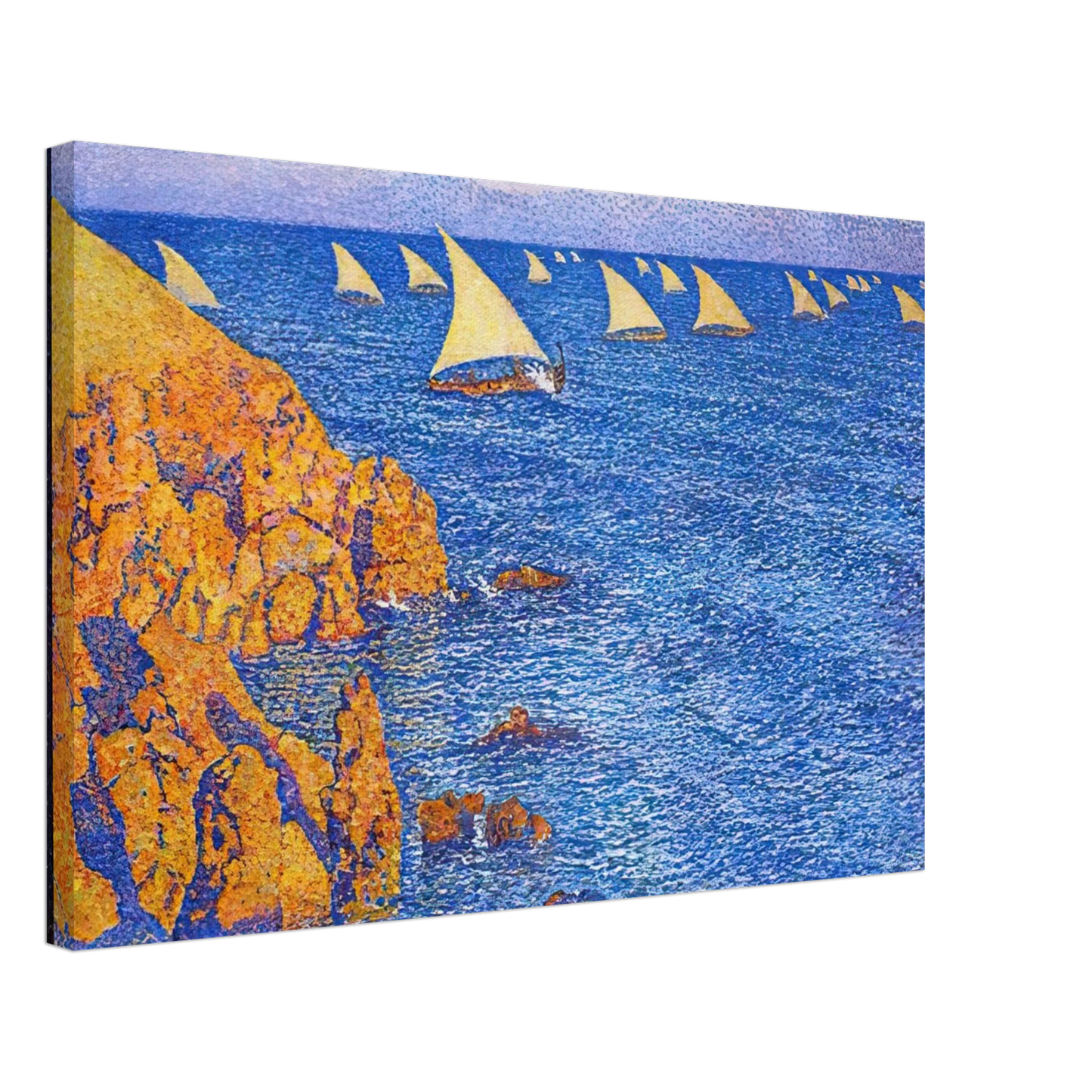 Theo van Rysselberghe - THE REGATA 1892 Canvas - 40x60 cm / 16x24 inches-canvas