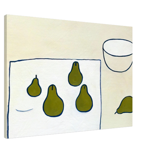 William Scott - Five Pears - 1976 Canvas - 20x30 cm / 8x12 inches-canvas