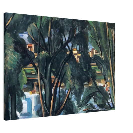 Andre Derain - TREES ON THE BANKS OF THE SEINE 1913 Canvas - 20x30 cm / 8x12 inches-canvas