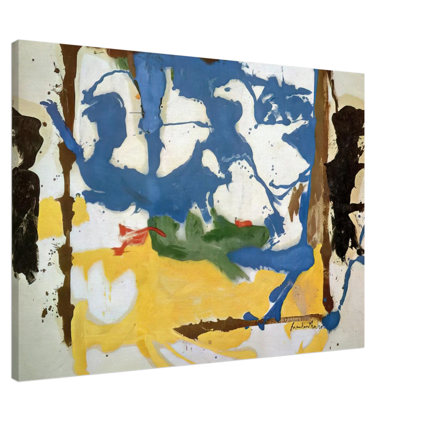 Helen Frankenthaler - Swan Lake #2 - 1961 Canvas - 20x30 cm / 8x12 inches-canvas