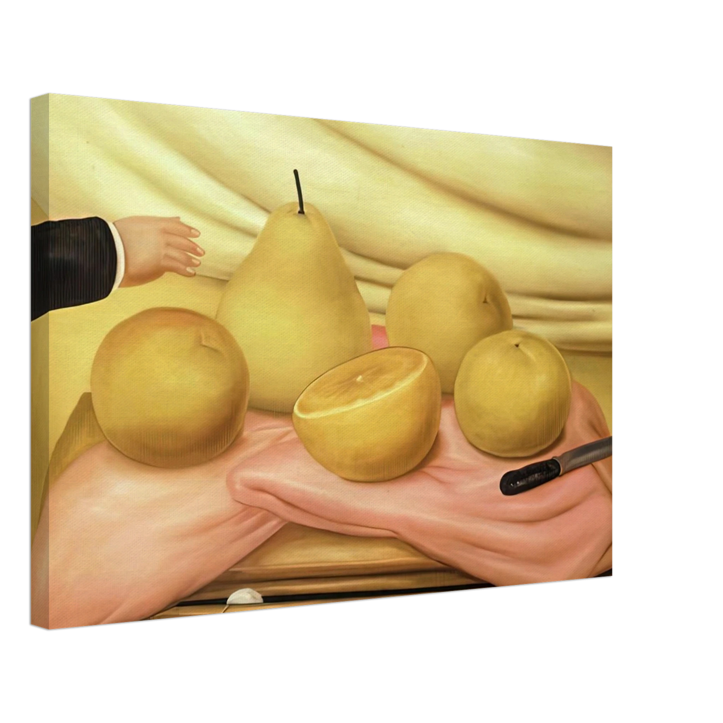 Fernando Botero - STILL LIFE WITH FRUITS Canvas - 70x100 cm / 28x40 inches-canvas