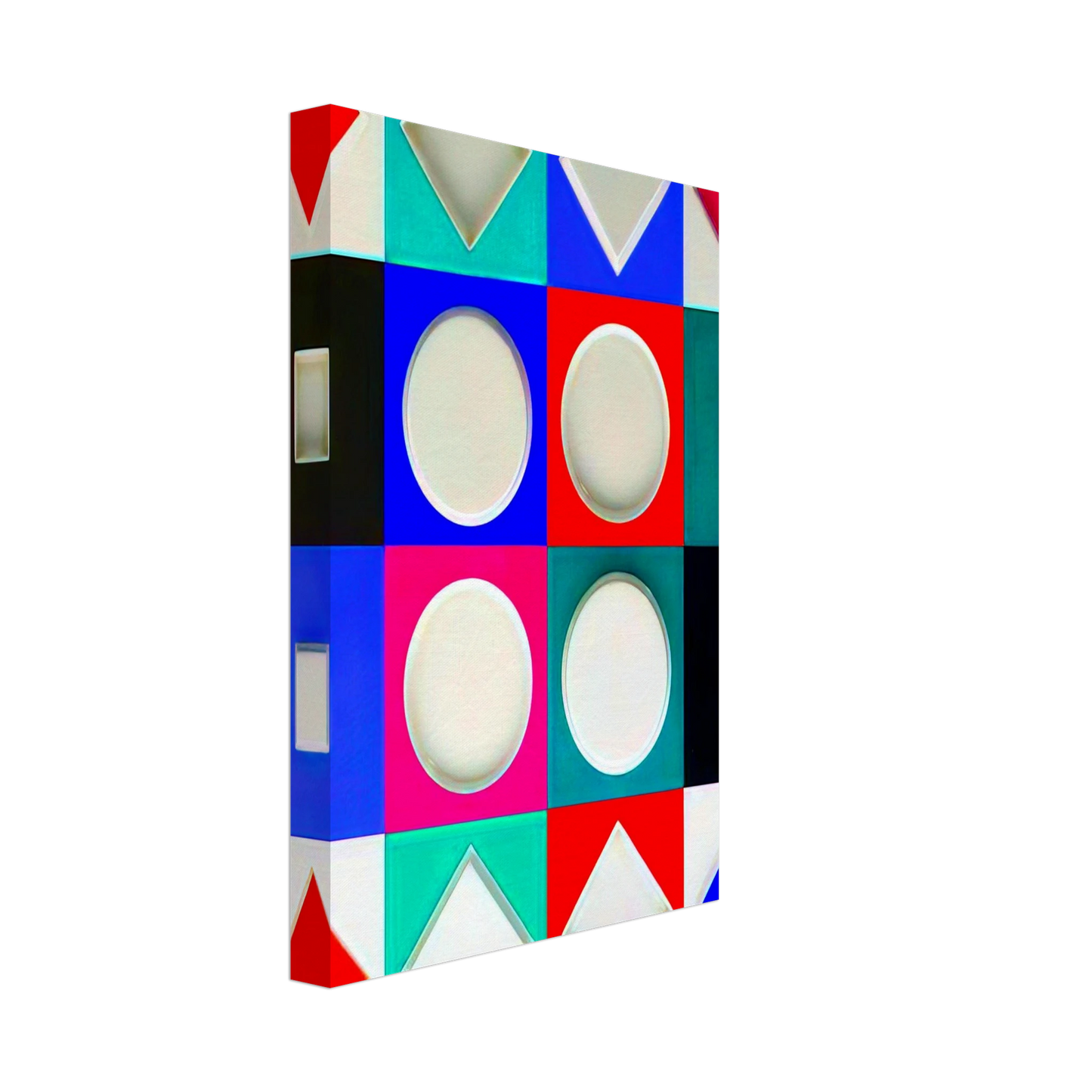 Victor Vasarely - Composition Carree Relief - 1970 Canvas - 40x60 cm / 16x24 inches-canvas