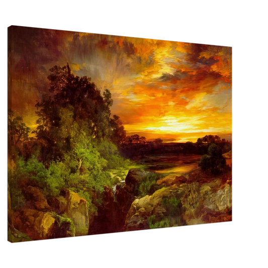 Thomas Moran - An Arizona Sunset Near the Grand Canyon Canvas - 20x30 cm / 8x12 inches-canvas