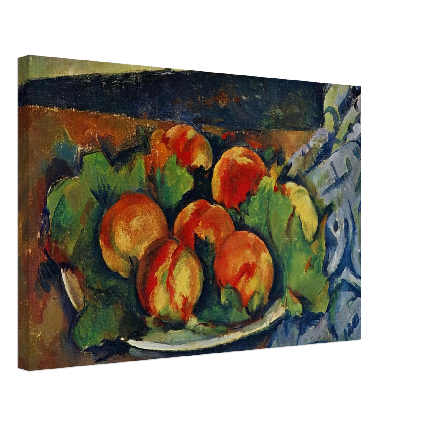 Paul Cezanne - Dish of Peaches Canvas - 40x60 cm / 16x24 inches-canvas