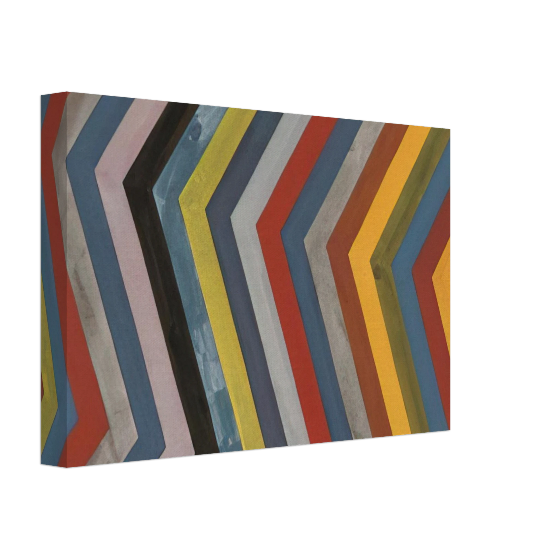 Sol LeWitt - Irregular Bands with Colors Superimposed Canvas - 70x100 cm / 28x40 inches-canvas
