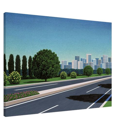 Hiroshi Nagai - City Highway Canvas - 20x30 cm / 8x12 inches-canvas