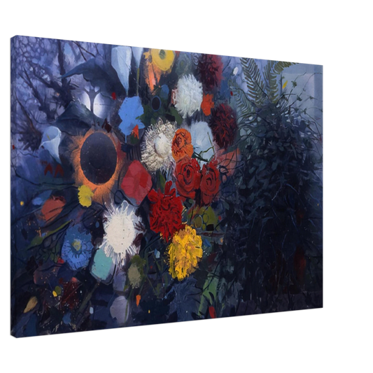 Gebre Kristos Desta - Flowers No. 1 - 1975 Canvas - 20x30 cm / 8x12 inches-canvas