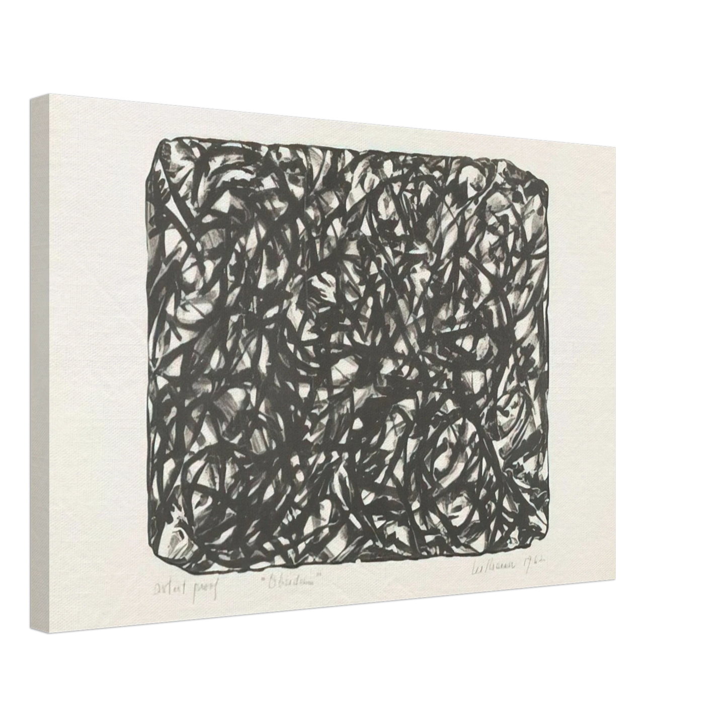 Lee Krasner - Obsidian Canvas - 70x100 cm / 28x40 inches-canvas