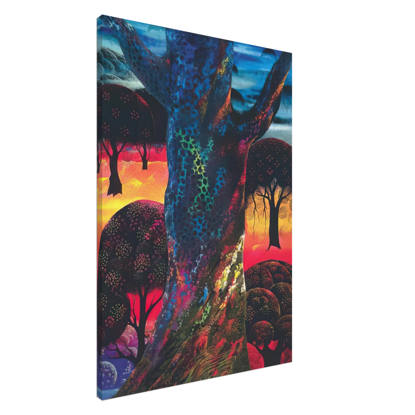 Eyvind Earle - Fire Magic Canvas - 20x30 cm / 8x12 inches-canvas