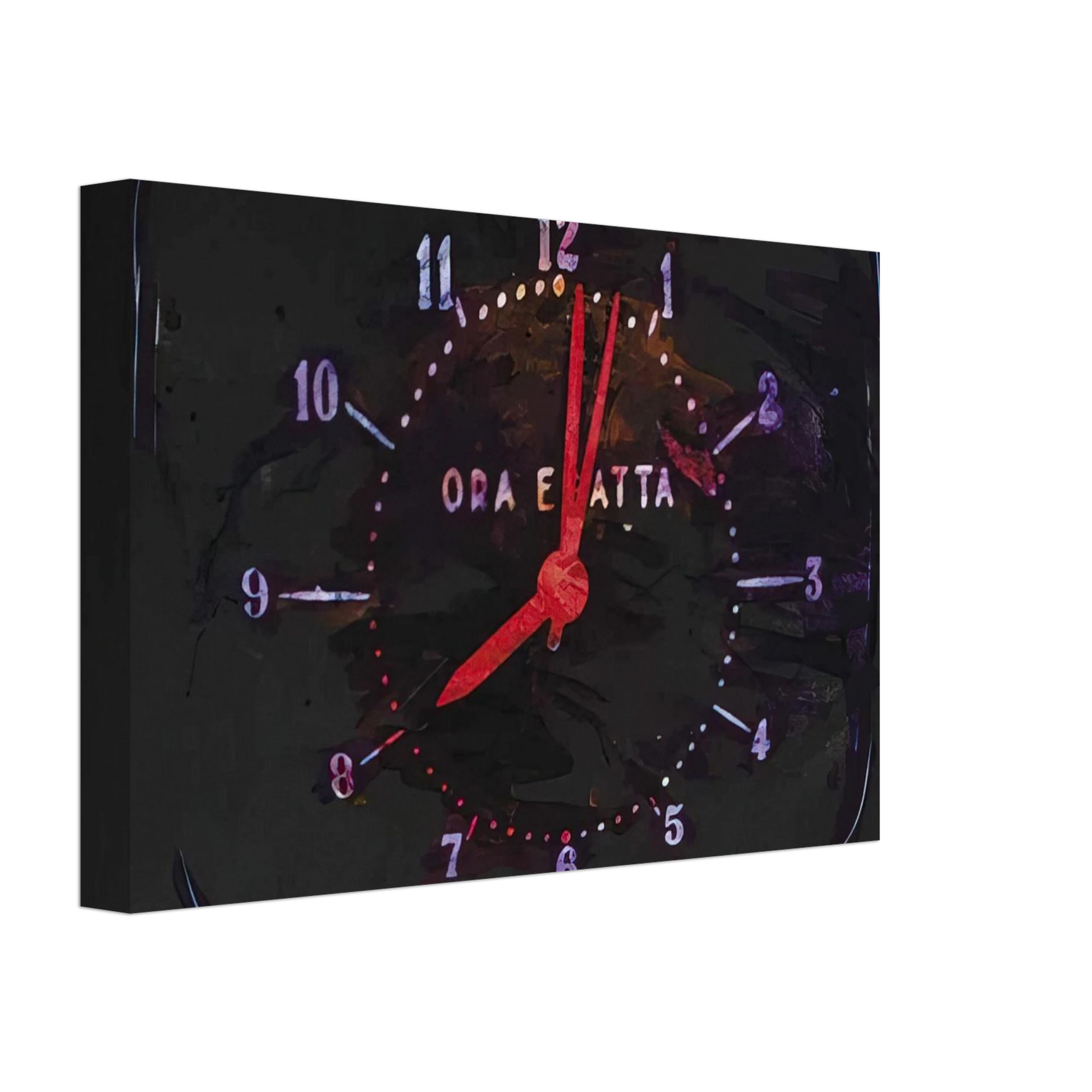 Mario Schifano - The Exact Time - 1973 Canvas - 40x60 cm / 16x24 inches-canvas