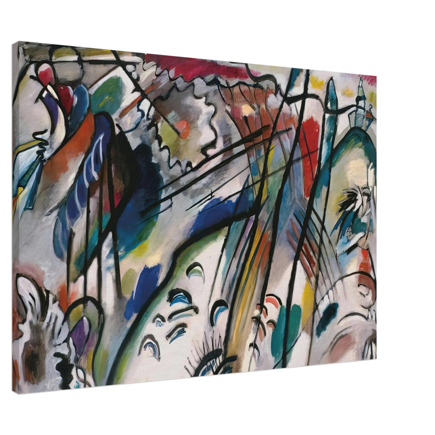 Wassily Kandinsky - IMPROVISATION 28 SECOND VERSION 1912 Canvas - 20x30 cm / 8x12 inches-canvas