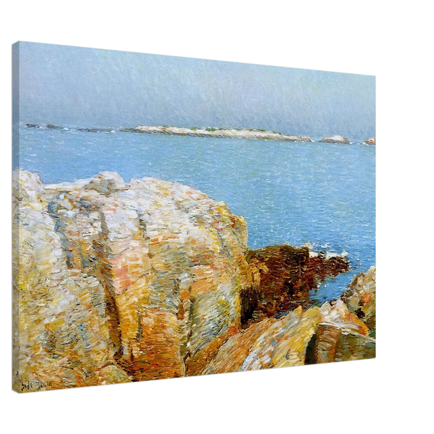 Childe Hassam - Duck Island Canvas - 20x30 cm / 8x12 inches-canvas