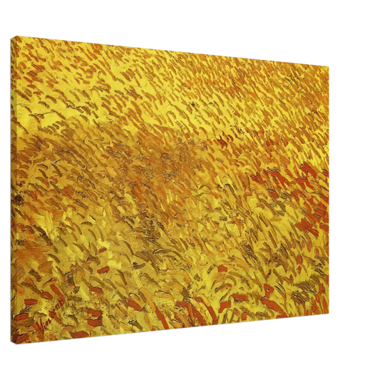 Vincent van Gogh - Summer Evening, Wheatfield with Setting sun Canvas - 20x30 cm / 8x12 inches-canvas